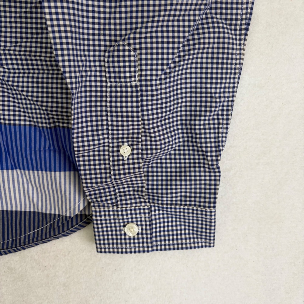 Fred Perry Bold Tipped Check Shirt Mens L Blue NWT M4256 Gingham Button Down - Picture 4 of 10